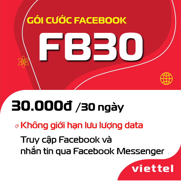 Đăng ký gói FB30 Miễn phí lướt facebook