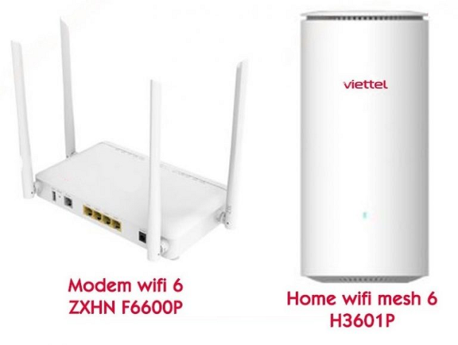 Moderm Wifi 6 và Home wifi Mesh 6
